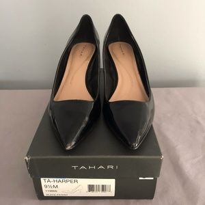 Tahari Harper Black Patent Heels